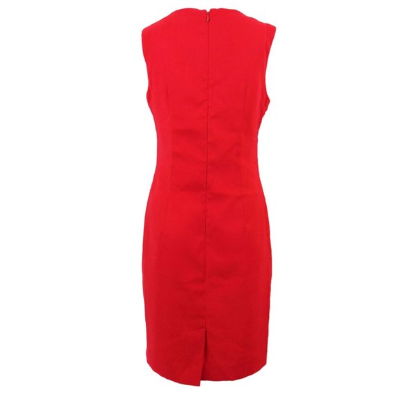 Jacob Red Sleeveless Sheath Dress - Size S - Picture 2 of 4